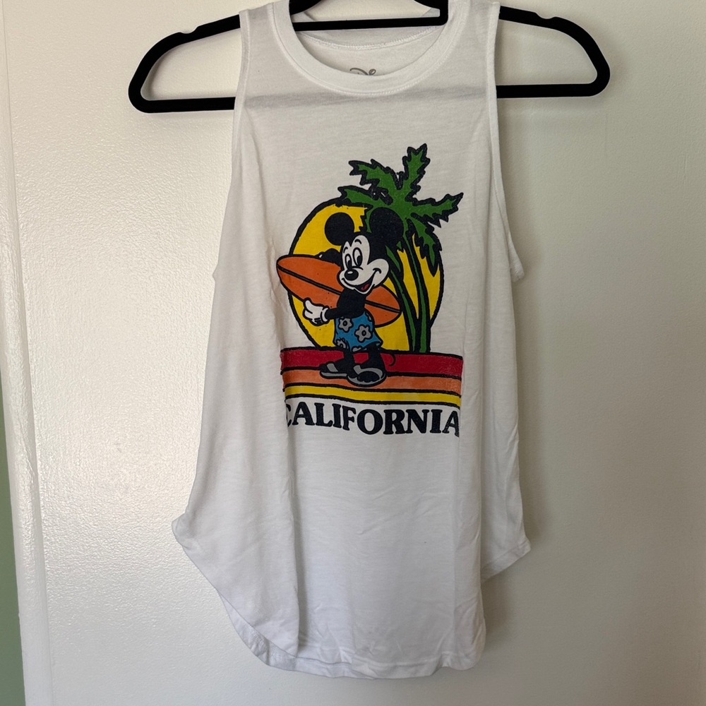Disney/Mickey White Graphic Tank Top